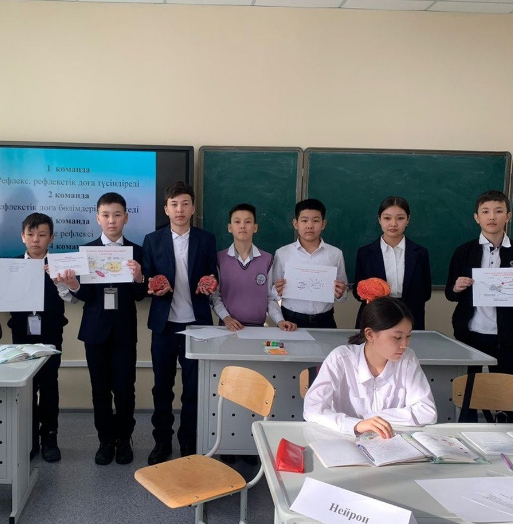 7 «ә» сыныбында биология пәнінен «Рефлекс және рефлекс доғасы» тақырыбында ашық сабақ өткізілді.