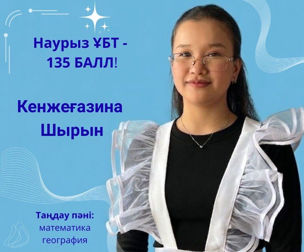 Наурыз айында өткен ҰБТ бойынша гимназия үздіктері